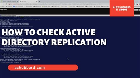 check replication status ad